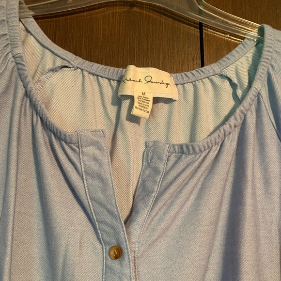 Super Soft Light Blue Tie Top - Picture 4 of 8
